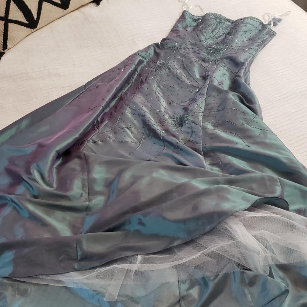 Sea foam green gown